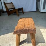 Small side table or stool in blond teak H:30 L43 l27