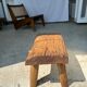 Small side table or stool in blond teak H:30 L43 l27