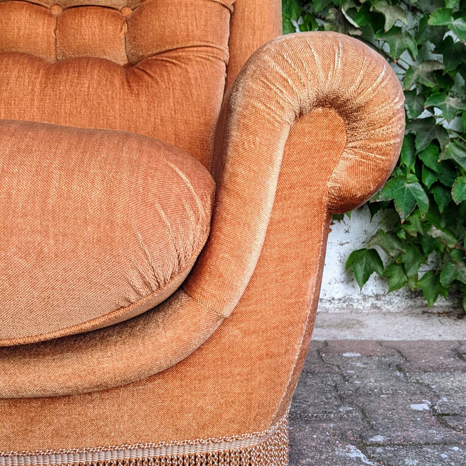 Velvet armchair from the 70s