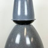 Grey enamel industrial factory lamp from Elektrosvit, 1960s