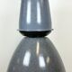 Lampe d’usine industrielle en émail gris d’Elektrosvit, années 1960
