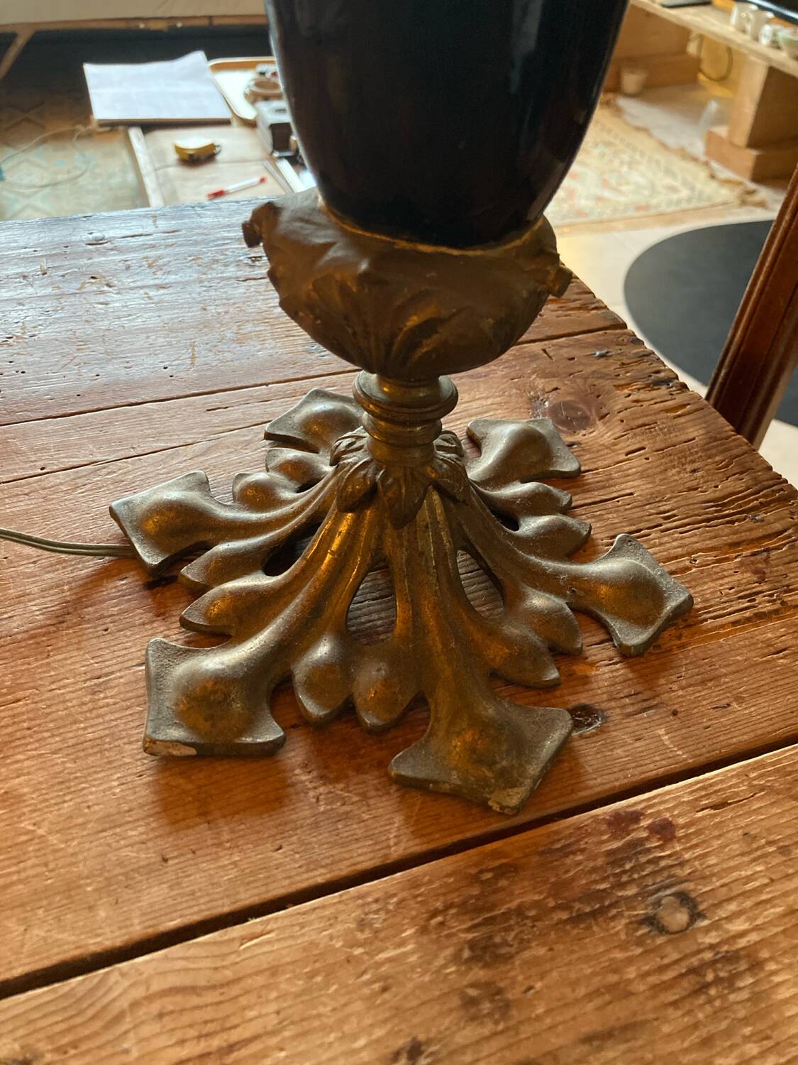 Marbled glass corolla cup. The French Glass.