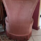 Antique velvet armchair