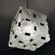 Suspension cube a facettes en verre par Jaroslav Bejvl pour Kamenicky Senov, année 1968