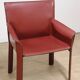 Vintage De Couro leather upholstered armchair, 1980s