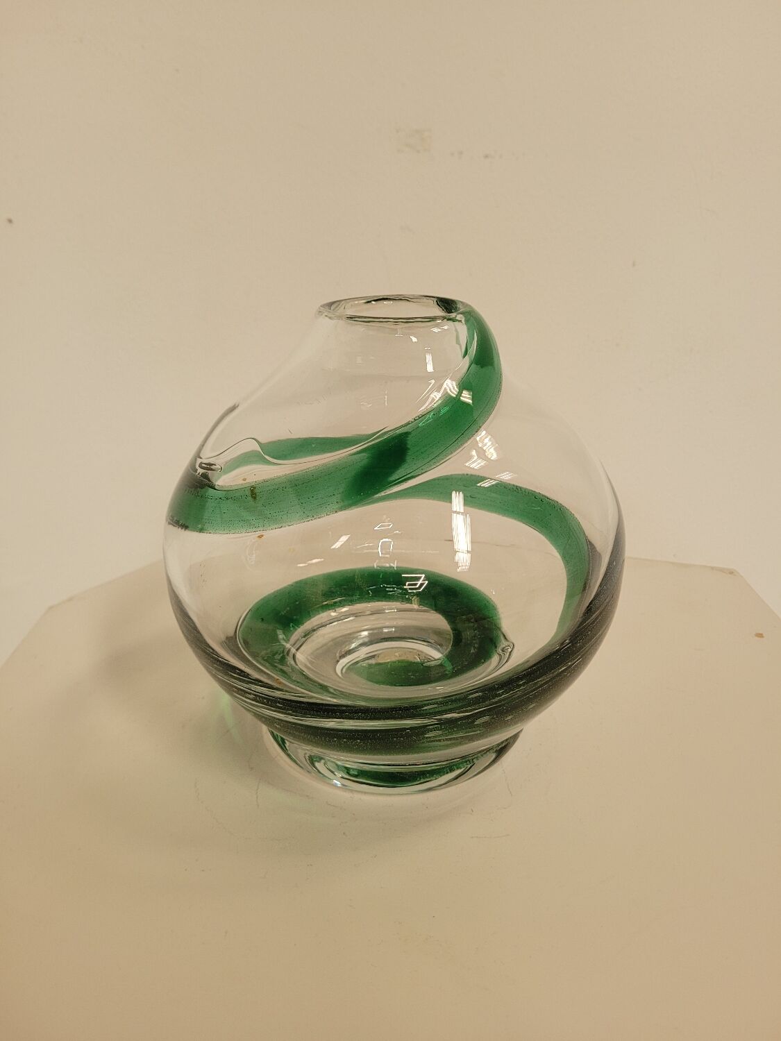 Bi-color blown glass vase Köln 1960s