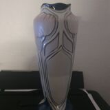 Vase soliflore bleue et blanc
