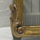 Miroir en bois et stuc doré décor palmette époque Louis XV 18ème 31x45cm