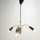 Italian 3 Armed Chandelier with Brass, 1960s
