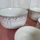 Nested porcelain salad bowls decorated