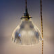 Suspension abat-jour vintage holophane