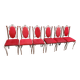 6 wrought iron chairs by Raymond Menos, Haiti