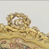 Écran de cheminée pare feux d'époque Louis XVI 18éme en bois dorée