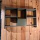 Wall shelf with lockers