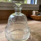 "Bohemian crystal carafe from Czechoslovakia with stopper, engraved decoration."