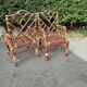 Pair of bamboo armchairs