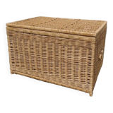 Large rattan wicker chest/trunk