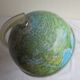 vintage world map, burgundy plastic base
