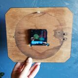 Vintage formica clock silent wall clock "FFR Golden Yellow"