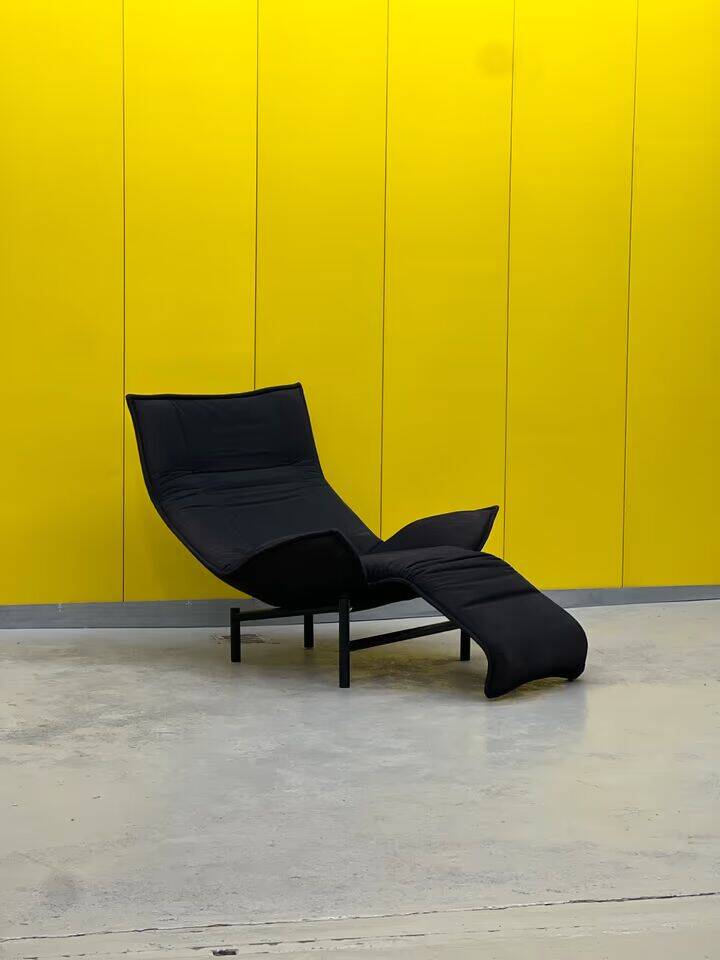 Vintage Black Veranda Armchair by Vico Magistretti for Cassina