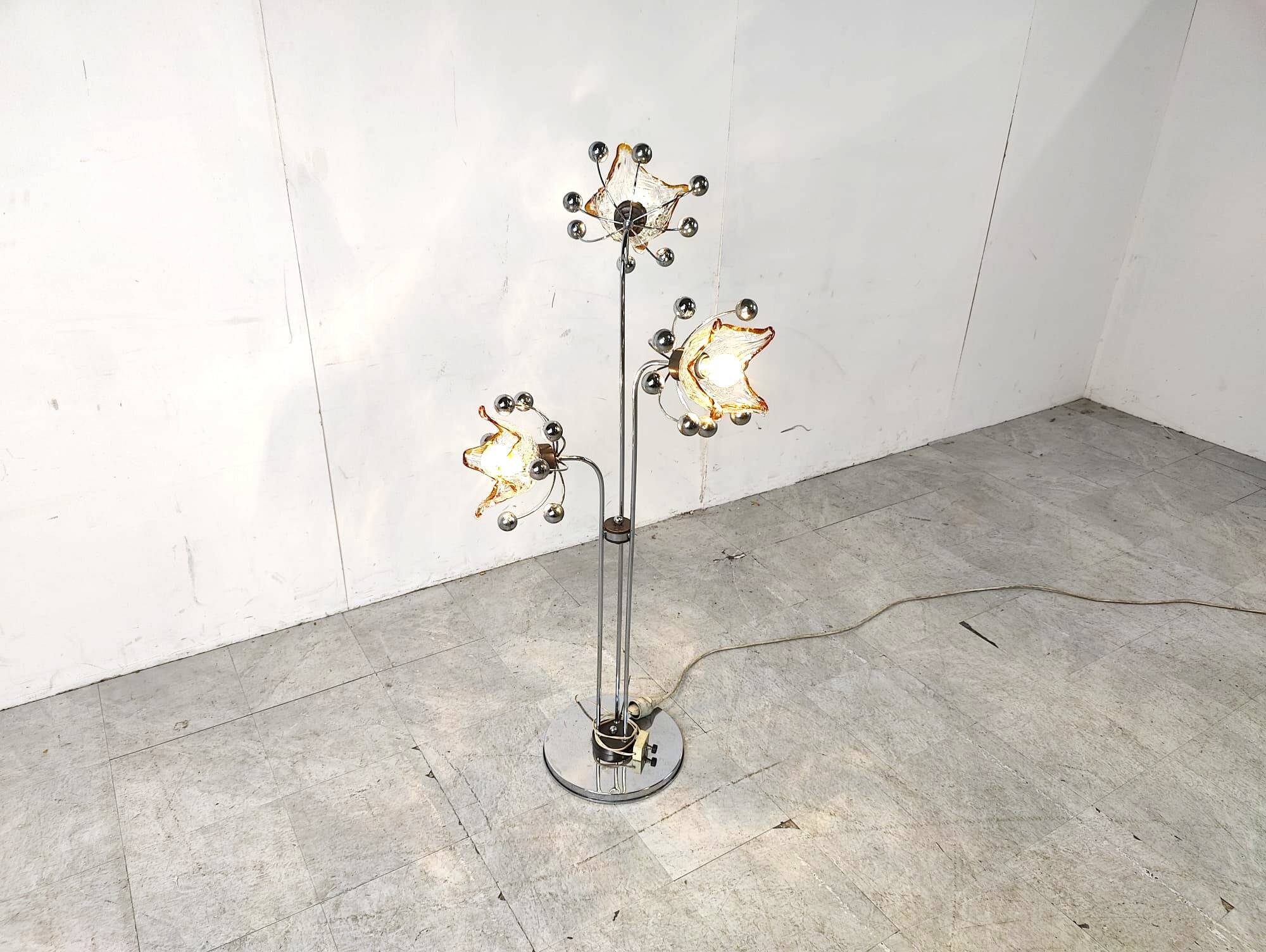 Vintage murano glass floor lamp, 1960s