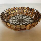 Nacre and metal catch-all bowl