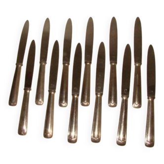 12 stainless steel table knives M.A. from the early 20th century.