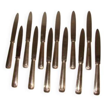 12 stainless steel table knives M.A. from the early 20th century.