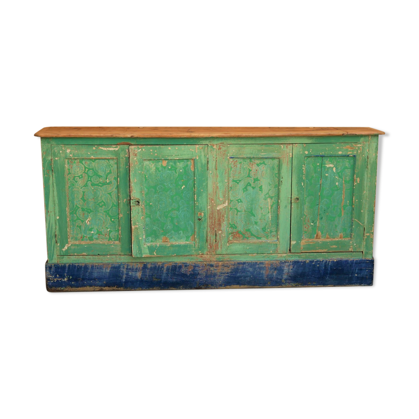 Vintage wooden farm stocking buffet