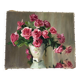 Tombée de roses, huile sur toile signé Miller Ranson