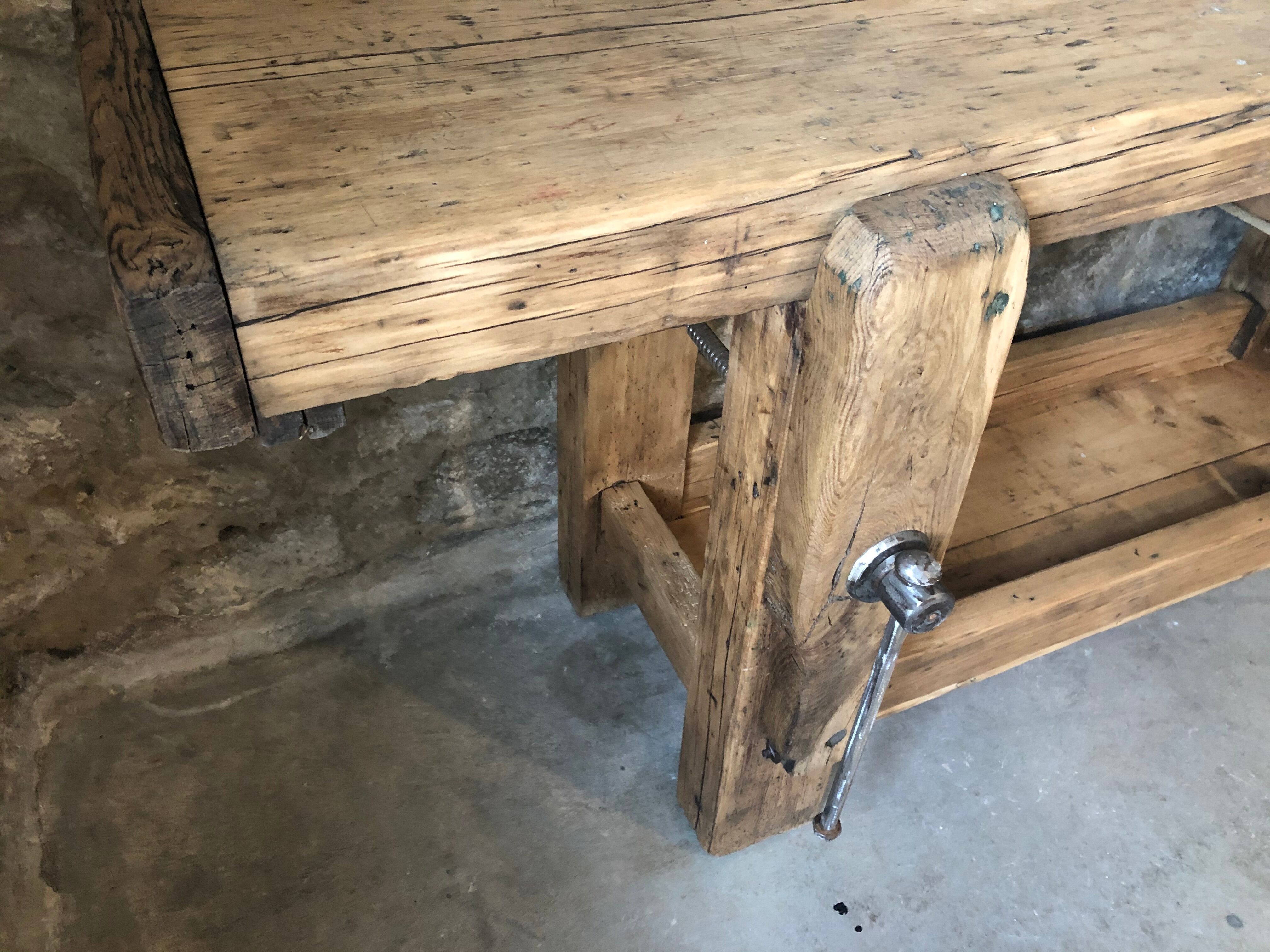 Established old industrial carpenter's wood