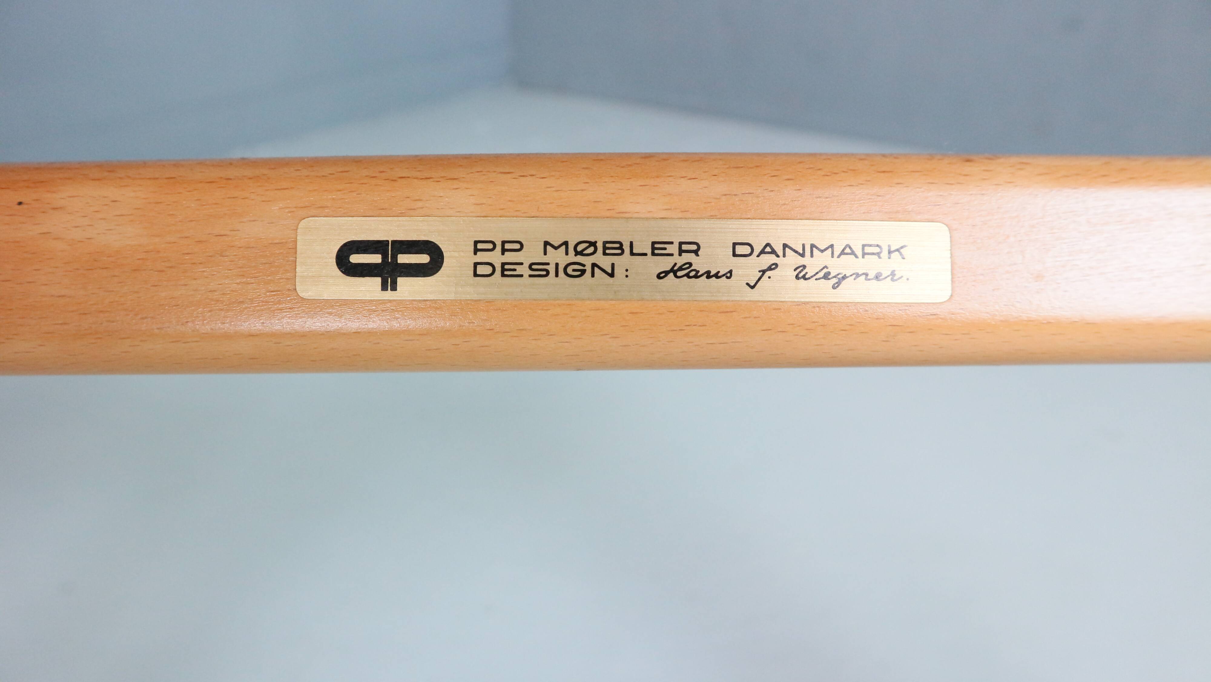 Set of four vintage First Chair PP201 by Hans J Wegner for Pp Furniture, De