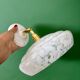 Vintage wall lamp with white clichy glass shade