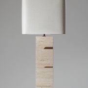 Lampe dorse en travertin