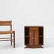 Art Deco cabinet in wood with a marble top, France, 1930s