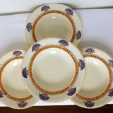 4 soup plates from Longwy