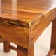 Dining table and 4 solid sheesham wood chairs in Arts & Crafts style.