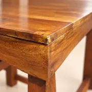 Dining table and 4 solid sheesham wood chairs in Arts & Crafts style.