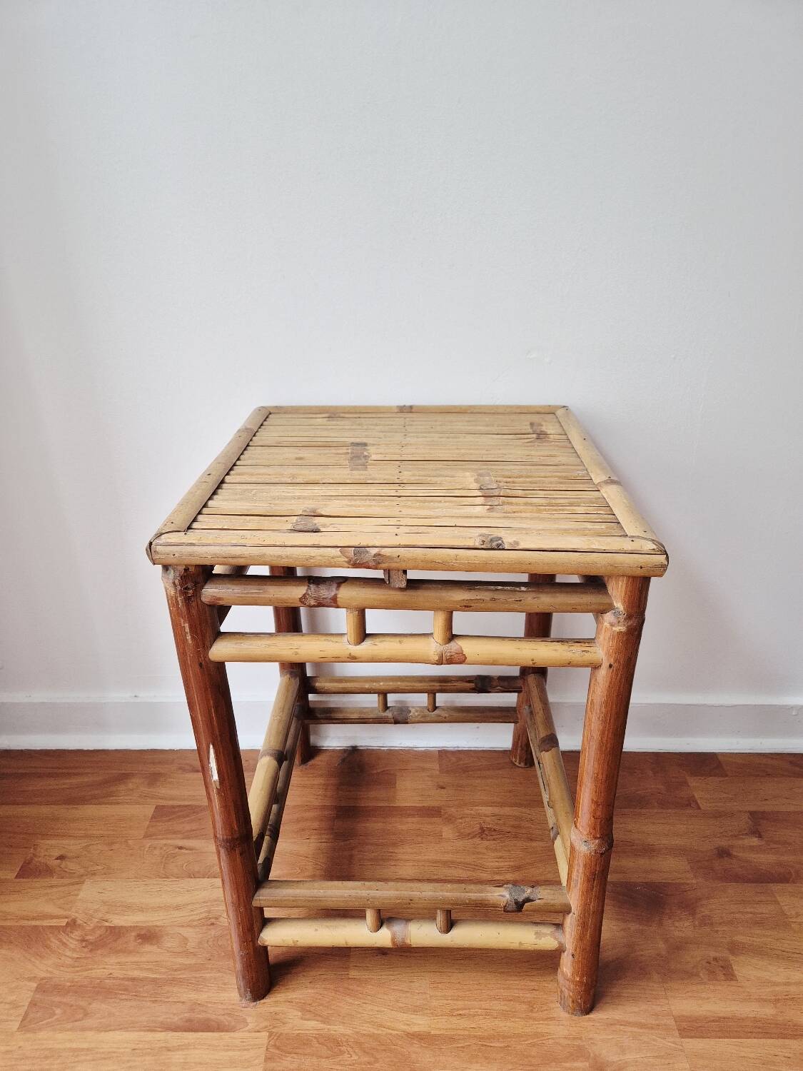 Vintage coffee table in bamboo and rattan '1970s – Bohemian/Exotic style