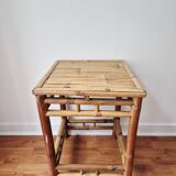Vintage coffee table in bamboo and rattan '1970s – Bohemian/Exotic style