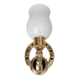 Gilded bronze wall lamp with iron and horse head 1950/1960.