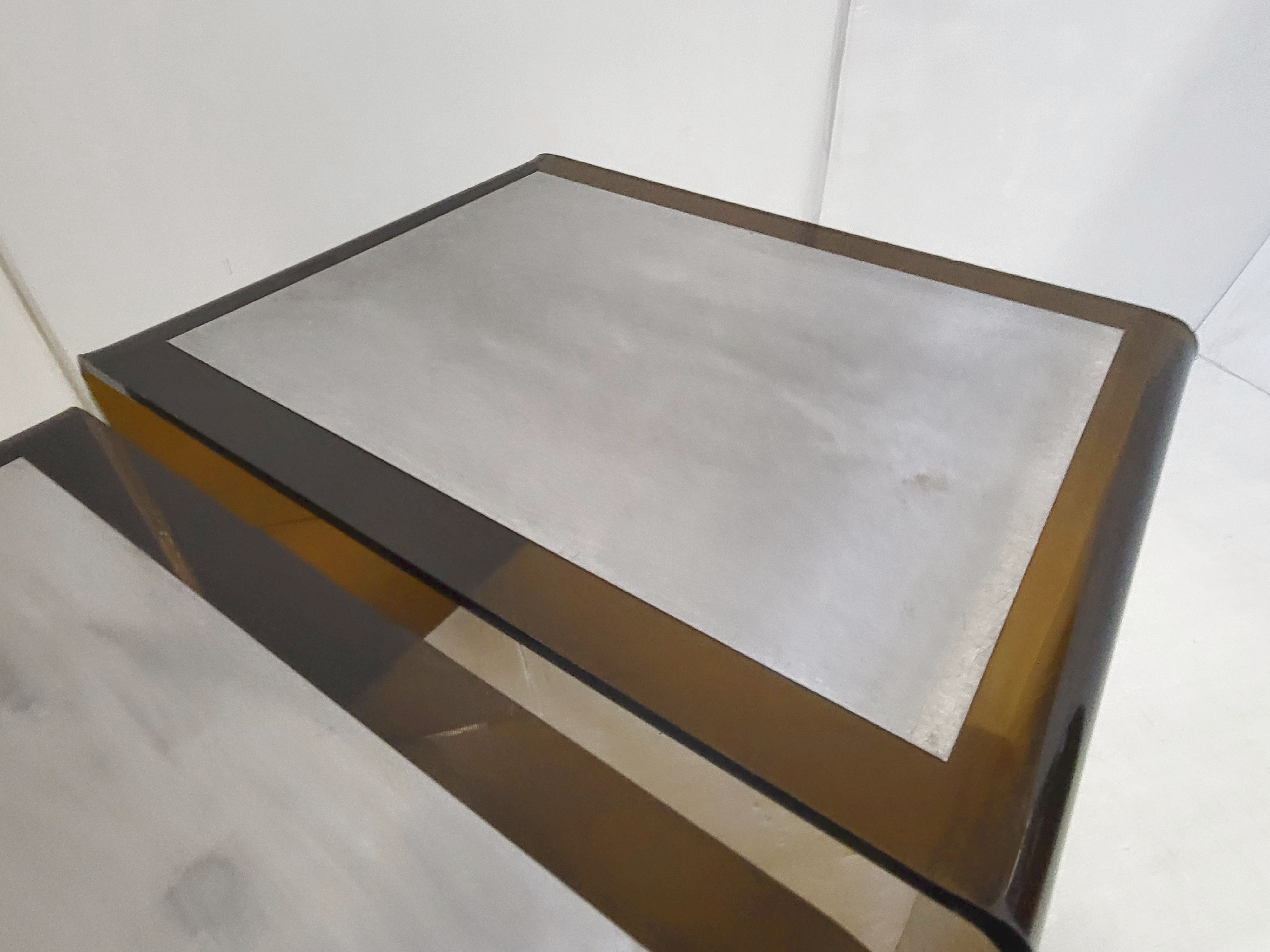 2 vintage pull-out tables 1970