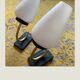Pair of art deco wall light black and gold - 50s