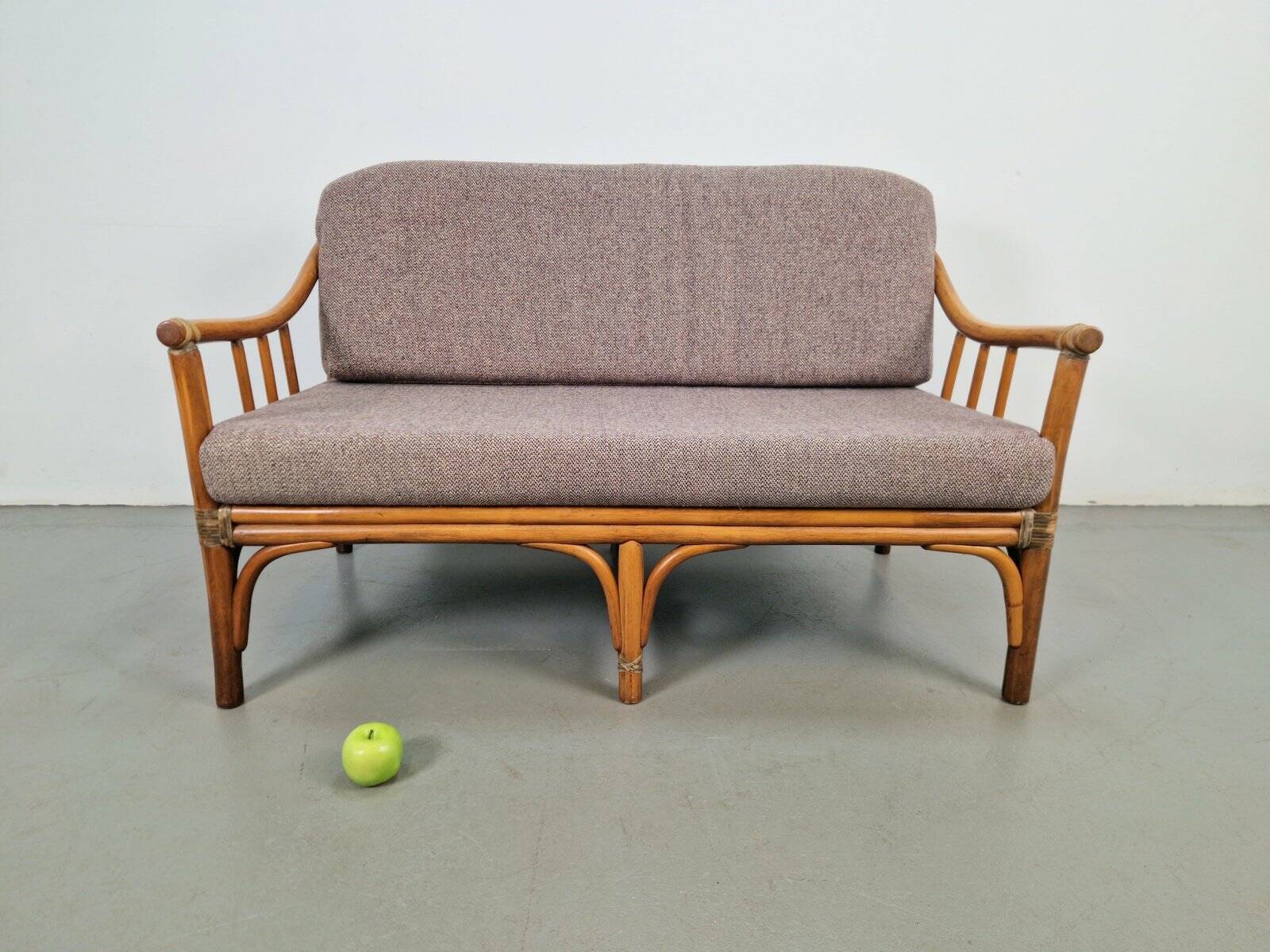 Organic Modern Bamboo and Rattan Loveseat from McGuire, 1970s