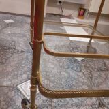 Brass and glass serving trolley