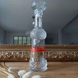 Carafe ancienne vintage verre ciselé