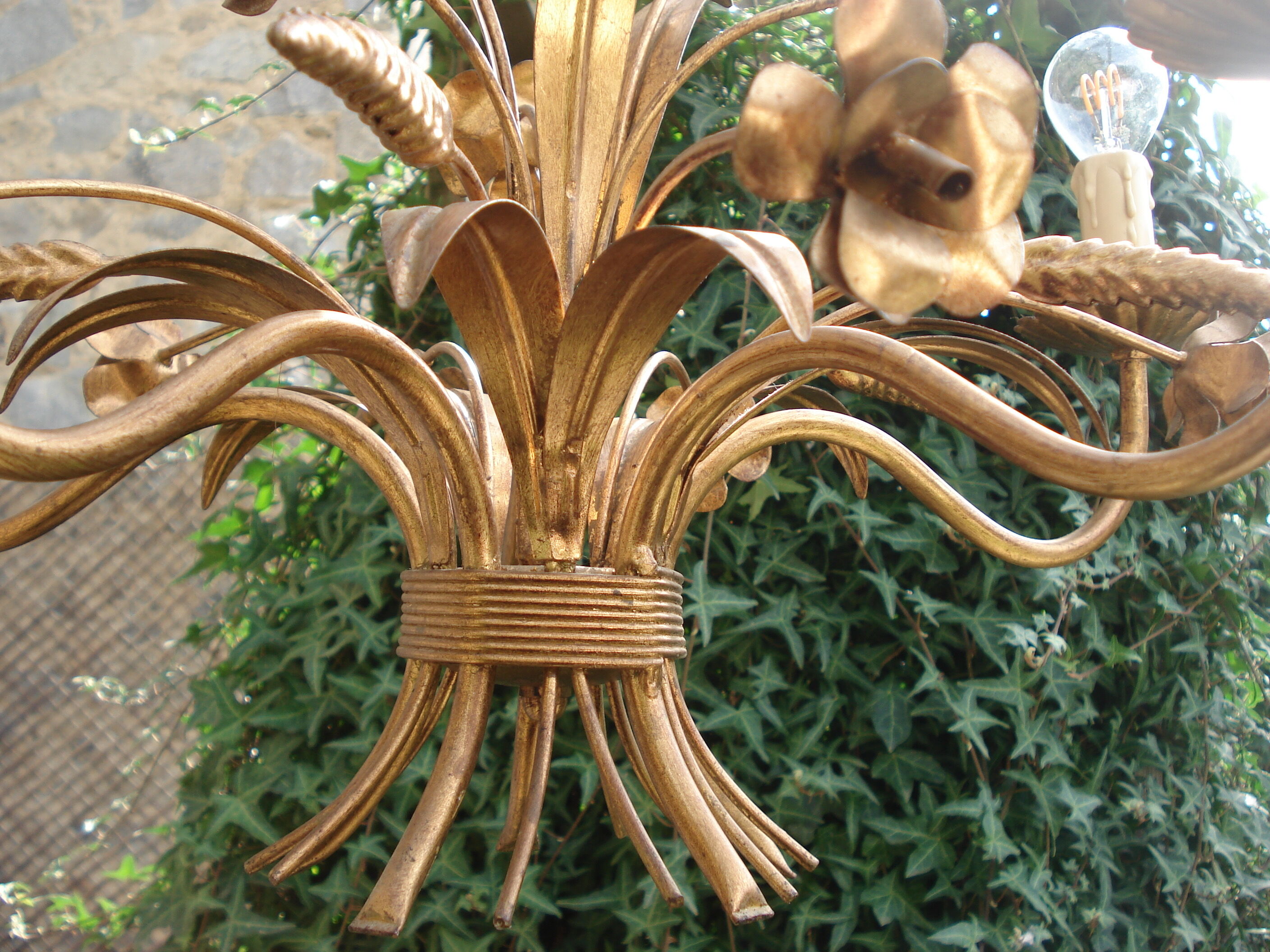 Lustre vintage 1950 epis de ble/fleurs