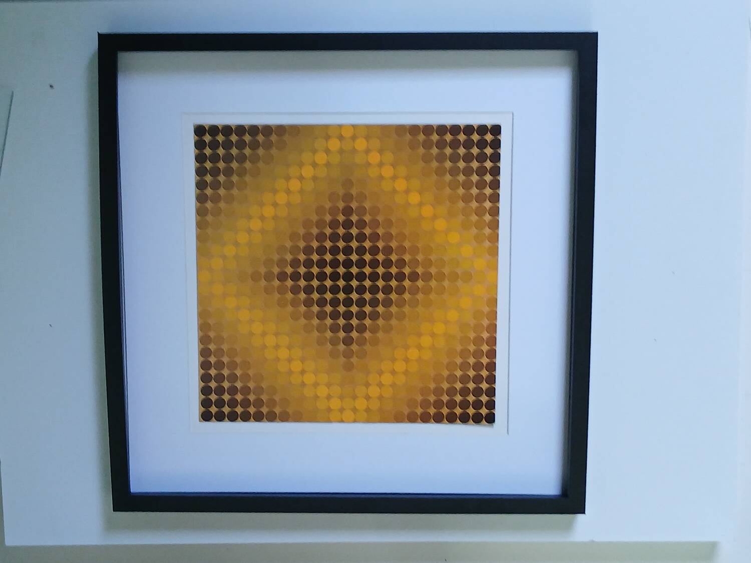 Tableau Vintage Art Optique - Victor VASARELY CTA-102 - Frame 40x40cm