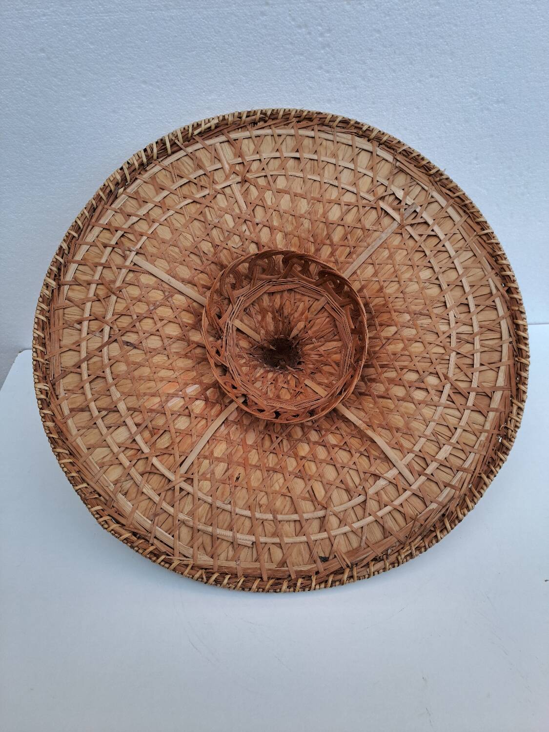 Old traditional Chinese pointed bamboo hat