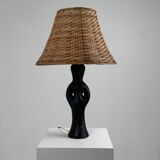 Lampe anthropomorphe en marbre noir vintage